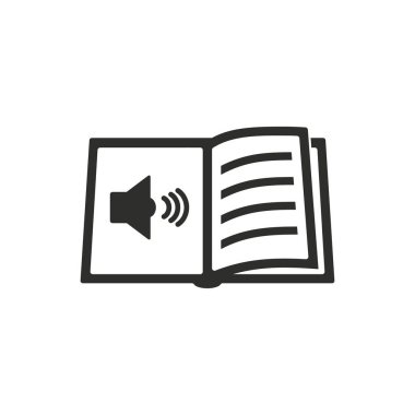 Ses kitabı vektör simgesi.