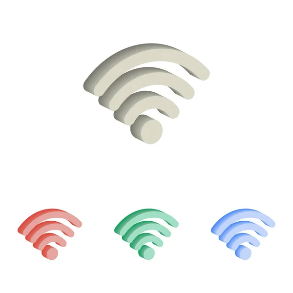 Wi-Fi 3d iconos vectoriales isométricos . — Vector de stock