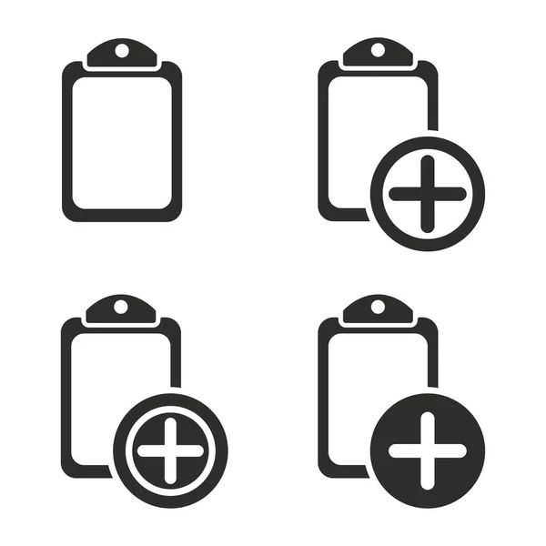 Añadir conjunto de iconos de archivo . — Vector de stock