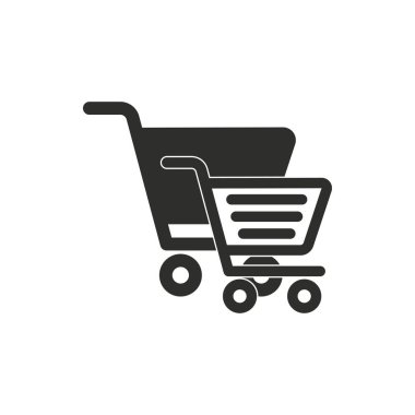 Alışveriş sepeti vektör simgesi.