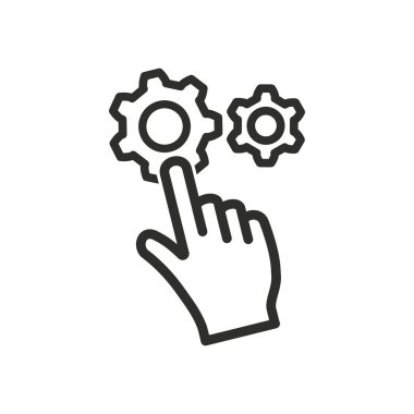 Dijital etkileşim vektör simgesi.