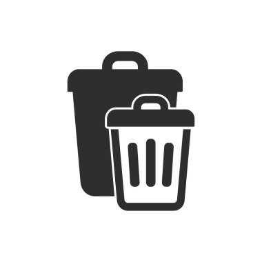 Çöp kutusu vektör simgesi.
