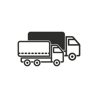 Kamyon Vektörü Simgesi.