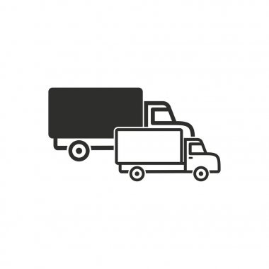 Kamyon Vektörü Simgesi.