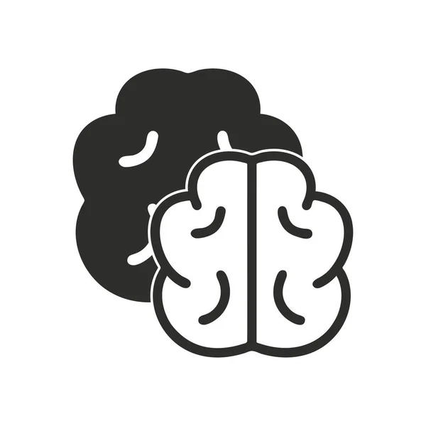 Icono del vector cerebral . — Vector de stock