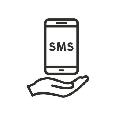 SMS vektör simgesi.