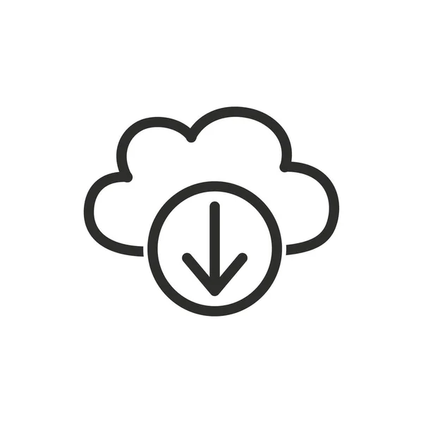 Cloud download vector icon. — Stock Vector