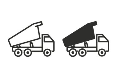 Kamyon Vektörü Simgesi.