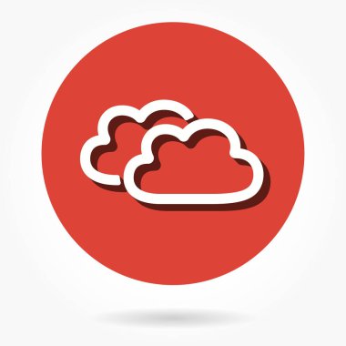 Bulutlar gökyüzü - vektör simgesi.