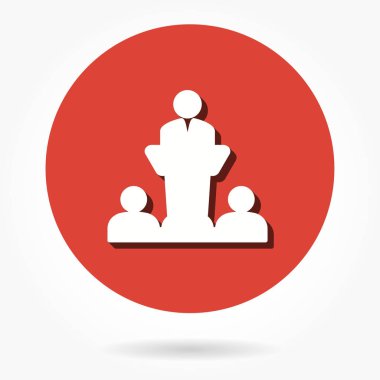 Konferans - vektör simgesi.