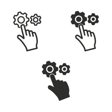 Dijital etkileşim Icon set.