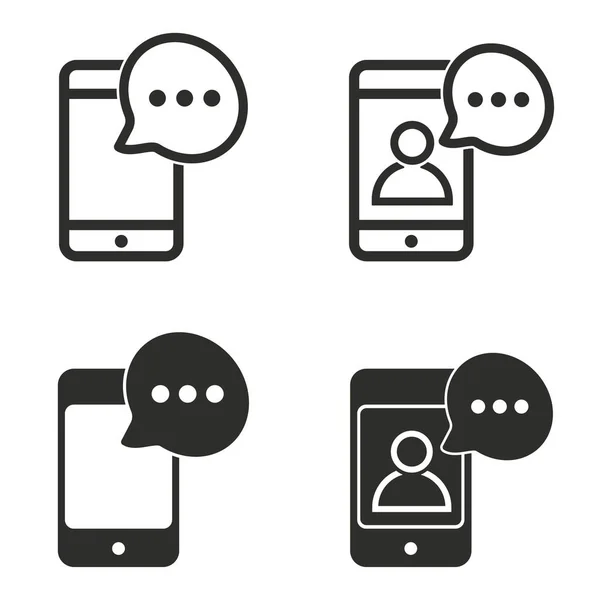 Ensemble d'icônes sms . — Image vectorielle