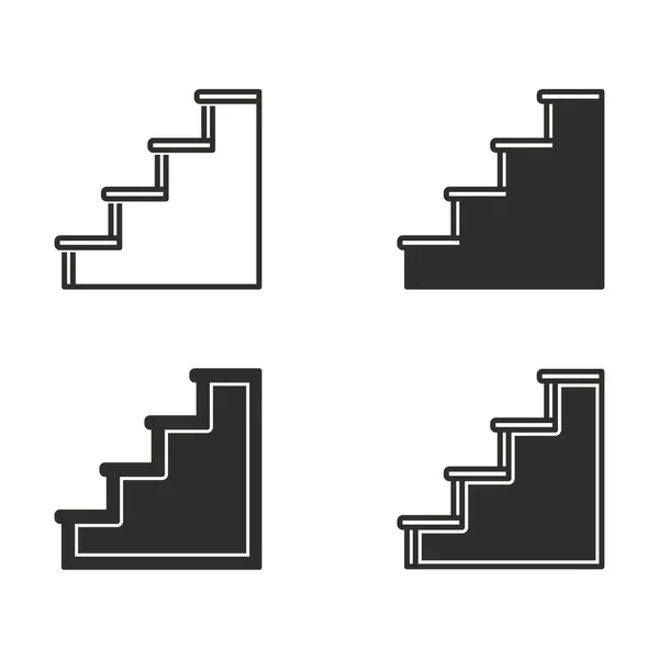 Conjunto de ícones de escada . — Vetor de Stock