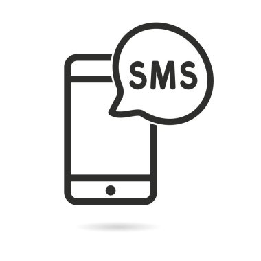 SMS vektör simgesi.