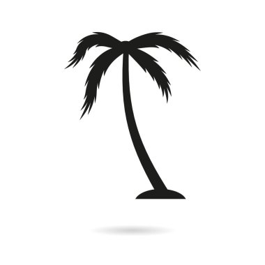Palmiye ağacı vektör simgesi.