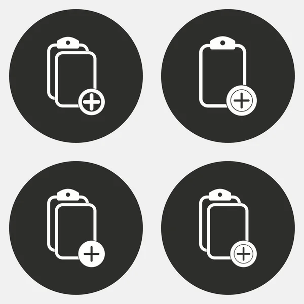 Agregar archivo - icono de vector . — Vector de stock