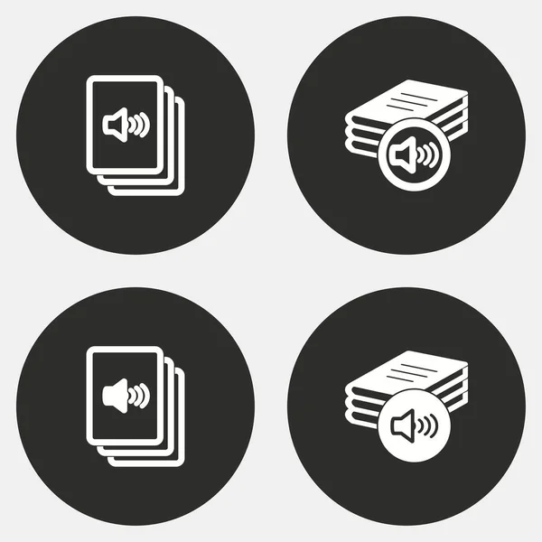 Libro de audio - icono de vector . — Vector de stock