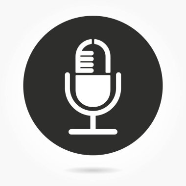 Mikrofon - vektör simgesi.