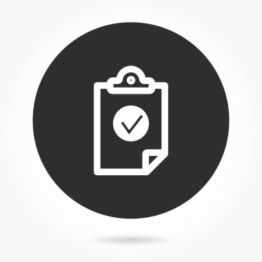 Kontrol listesi - vektör simgesi.