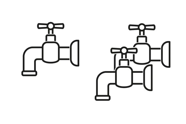Icône de vecteur de robinet . — Image vectorielle