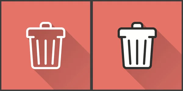 Trash can - vector icon. — Stock Vector