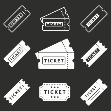 Bilet - vektör simgesi.