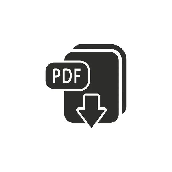 Icono del vector PDF. — Vector de stock