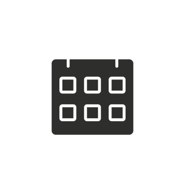 Ayarları takvim vektör simgesi.