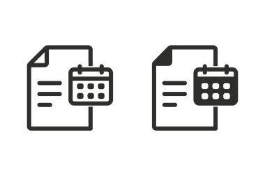 İş rapor vektör simgesi. vektör simgesi.