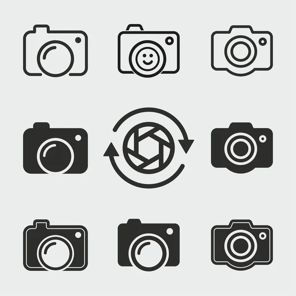 Conjunto de iconos de foto . — Archivo Imágenes Vectoriales