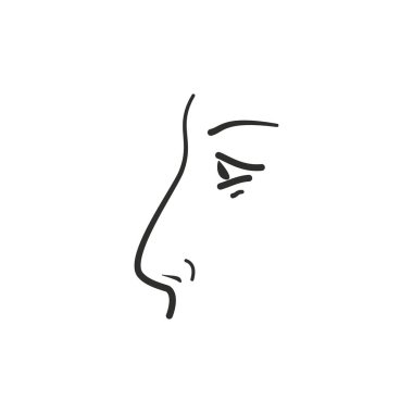 Burun vektör simgesi.