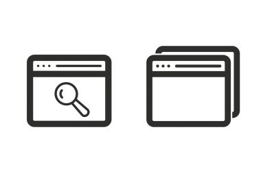 Tarayıcı vektör simgesi.