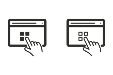 Vektör simge etkileşim.