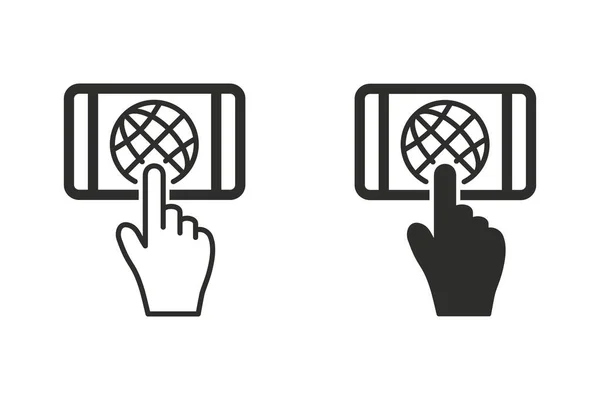 Interactie van vector pictogram. — Stockvector