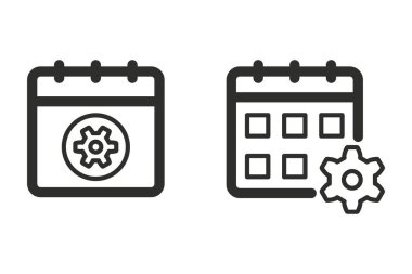 Ayarları vektör simgesi.