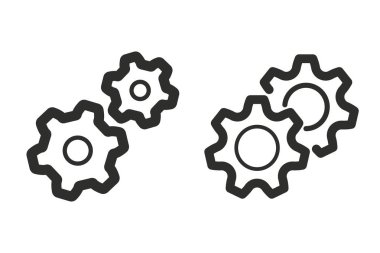 Ayarları vektör simgesi.