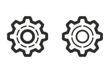 Ayarları vektör simgesi.