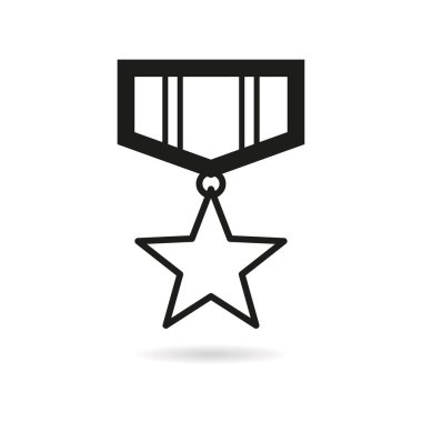 Ödülü satırı vektör simgesi.