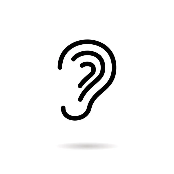 Ohrenlinien-Vektor-Symbol. — Stockvektor