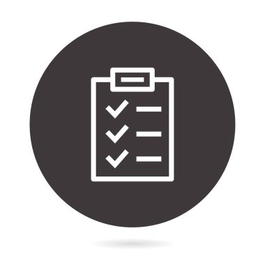 Kontrol listesi satır vektör simgesi.