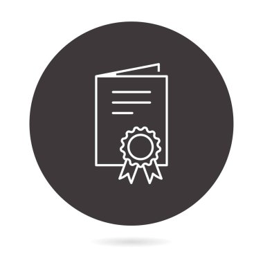 Sertifika satırı vektör simgesi.