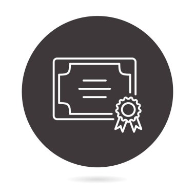 Sertifika satırı vektör simgesi.