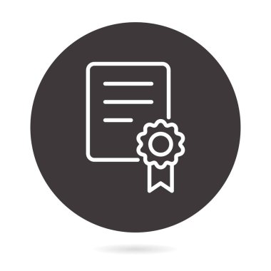 Sertifika satırı vektör simgesi.