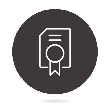 Sertifika satırı vektör simgesi.