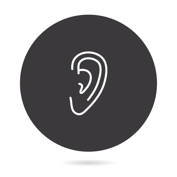 Ear line vector icon. — Stock Vector