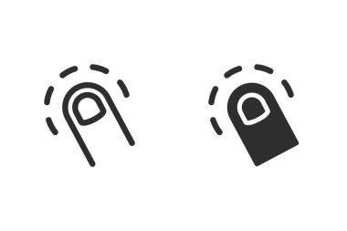 Vektör simgesini tıklatın. Siyah illüstrasyon izole grafik ve web tasarımı için beyaz arka plan üzerinde.