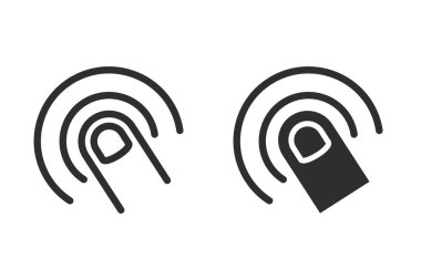 Vektör simgesini tıklatın. Siyah illüstrasyon izole grafik ve web tasarımı için beyaz arka plan üzerinde.