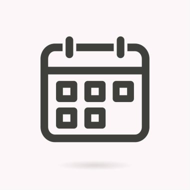 Takvim vektörü simgesi.