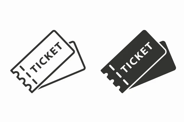 Ticket vector icono . — Vector de stock