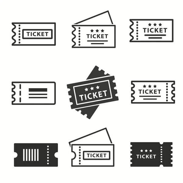 Ticket icons set. — Stockvector